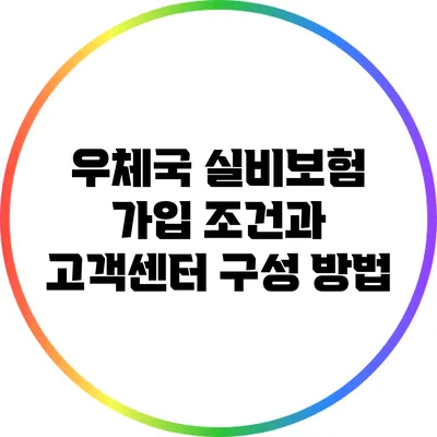 우체국 실비보험 가입 조건과 고객센터 구성 방법