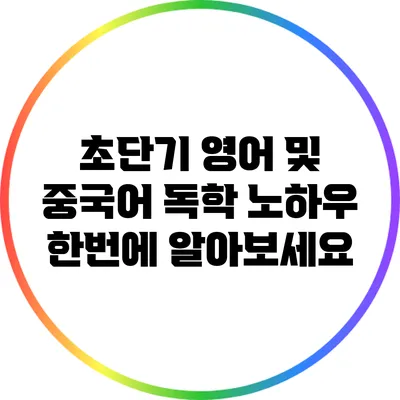 초단기 영어 및 중국어 독학 노하우 한번에 알아보세요