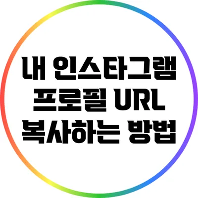 내 인스타그램 프로필 URL 복사하는 방법