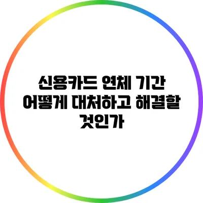 신용카드 연체 기간: 어떻게 대처하고 해결할 것인가?