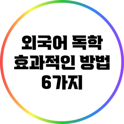 외국어 독학 효과적인 방법 6가지