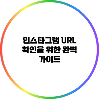 인스타그램 URL 확인을 위한 완벽 가이드