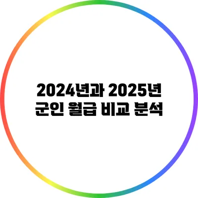 2024년과 2025년 군인 월급 비교 분석