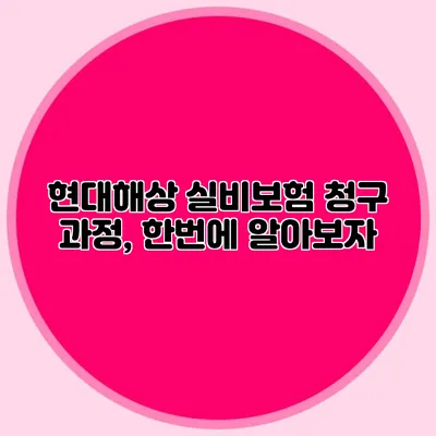 현대해상 실비보험 청구 과정, 한번에 알아보자